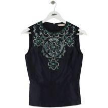 Blouses Tory Burch Top sans manche en soie noir