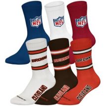 Chaussettes Nfl unisexe Chaussettes Paquet de 6 6Pack Crew Socks