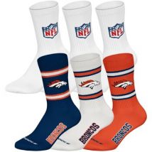Chaussettes Nfl unisexe Chaussettes Paquet de 6 6Pack Crew Socks