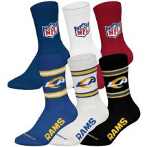 Chaussettes Nfl unisexe Chaussettes Paquet de 6 6Pack Crew Socks