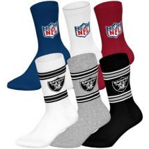 Chaussettes Nfl unisexe Chaussettes Paquet de 6 6Pack Crew Socks