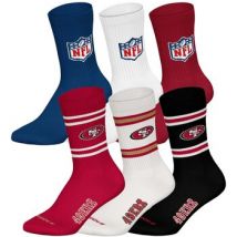 Chaussettes Nfl unisexe Chaussettes Paquet de 6 6Pack Crew Socks