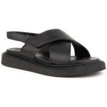 Sandales plates Sergio Moretti black casual open sandals