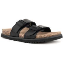 Sandales plates Sergio Moretti black casual open slippers