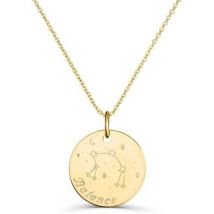 Collier Moments-Precieux.com Collier astro medaille gravee Balance, plaque or