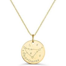 Collier Moments-Precieux.com Collier astro medaille gravee Capricorne, plaque or