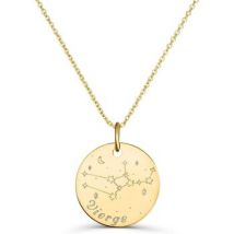 Collier Moments-Precieux.com Collier astro medaille gravee Vierge, plaque or