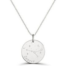 Collier Moments-Precieux.com Collier astro medaille gravee Cancer, argent