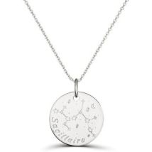 Collier Moments-Precieux.com Collier astro medaille gravee Sagittaire, argent