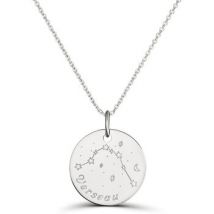 Collier Moments-Precieux.com Collier astro medaille gravee Verseau, argent