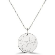 Collier Moments-Precieux.com Collier astro medaille gravee Vierge, argent
