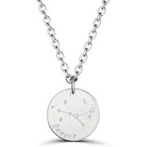 Collier Moments-Precieux.com Collier astro homme medaille gravee Cancer, argent