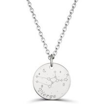 Bijoux Moments-Precieux.com Collier astro homme medaille gravee Vierge, argent
