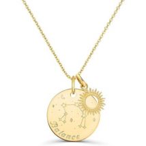 Collier Moments-Precieux.com Collier personnalise astro avec charm soleil, plaque or