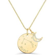 Collier Moments-Precieux.com Collier personnalise astro avec charm lune, plaque or