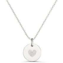Collier Moments-Precieux.com Collier personnalise dessin empreinte coeur, argent