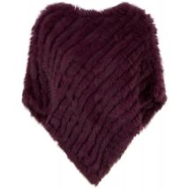 Gilet Oakwood Poncho en fourrure Ref 29059 Prune