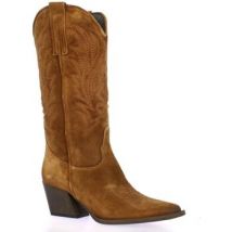 Bottes Gaia Shoes Bottes cuir velours havane