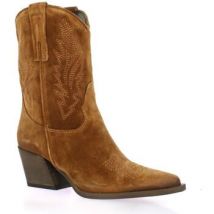 Boots Gaia Shoes Boots cuir velours havane