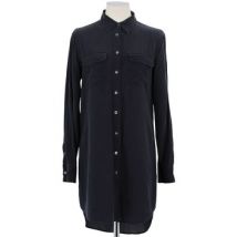 Robe courte Equipment Chemise en soie noire