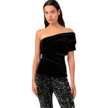 Blouses Admas Top velours asymétrique Velour And Lace