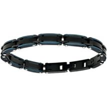 Bracelets Jourdan Bracelet Salto acier bicolore noir/bleu