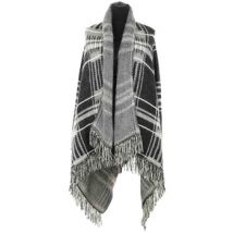 Veste Maje Poncho en laine gris