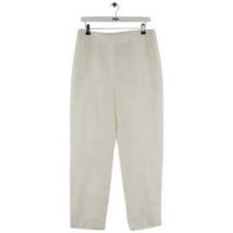 Pantalon Devernois Pantalon droit en lin blanc