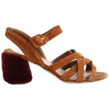 Sandales à talon Miu Miu Talons en daim marron