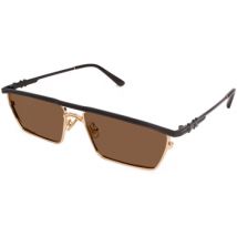 Lunettes de soleil Xlab Portland Lunettes de soleil, Or noir/Marron, 57 mm