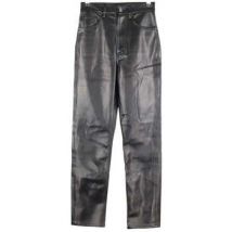 Pantalons droit Anine Bing Pantalon droit en cuir végétal noir