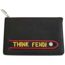 Trousse Vintage Pochette en cuir noire