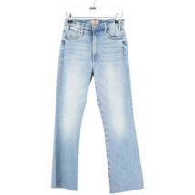 Jeans flare / larges Mother Jean droit en coton bleu