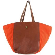 Cabas Claris Virot Cabas en cuir orange