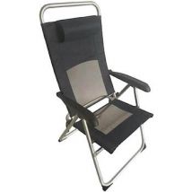 Chaises d'extérieur Aktive Chaise pliante dossier réclinable gris