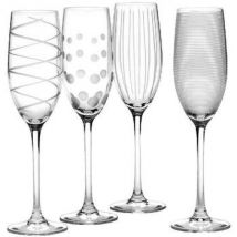 Décorations festives Mikasa Flûtes à champagne Cheers en verre cristal transparent