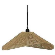 Lustres, suspensions et plafonniers Atmosphera Suspension Myha beige abat-jour corolle