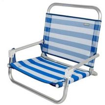 Transats Aktive Chaise pliante en tissu textilène bleu pour extérieur