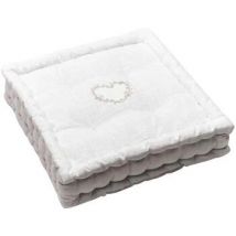 Coussins Today Coussin de sol Charme blanc brodé