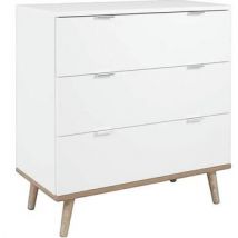 Commodes Bigbuy Commode Göteborg Blanc et Chêne Sonoma