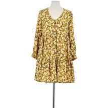 Robe courte Saaj Robe en coton jaune