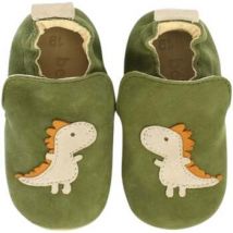 Chaussons bébé Bellamy Chaussons Ledino Velours kaki foncé