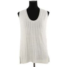 Debardeur Barbara Casasola Top sans manche en soie blanc