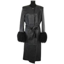 Manteau Magda Butrym Manteau en cuir noir