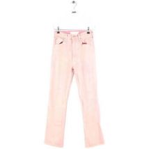 Jeans flare / larges Mother Jean droit en coton rose