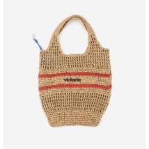 Cabas V Things VICTORIA THINGS SAC RAPHIA RAYURES BRODERIE 9226000
