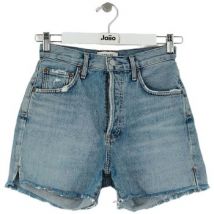 Short Agolde Short en coton bleu