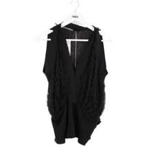 Gilets de costume Alberta Ferretti Blouse en soie noire