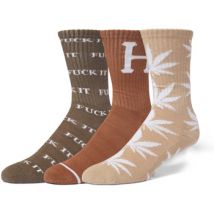 Chaussettes Huf SOCKS VARIETY 3 PACK BROWN