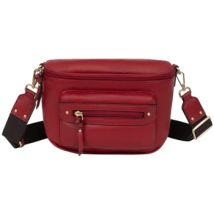 Sac Bandouliere Hexagona Sac porte travers Ref 66372 Rouge Fonce 23*16*9 cm